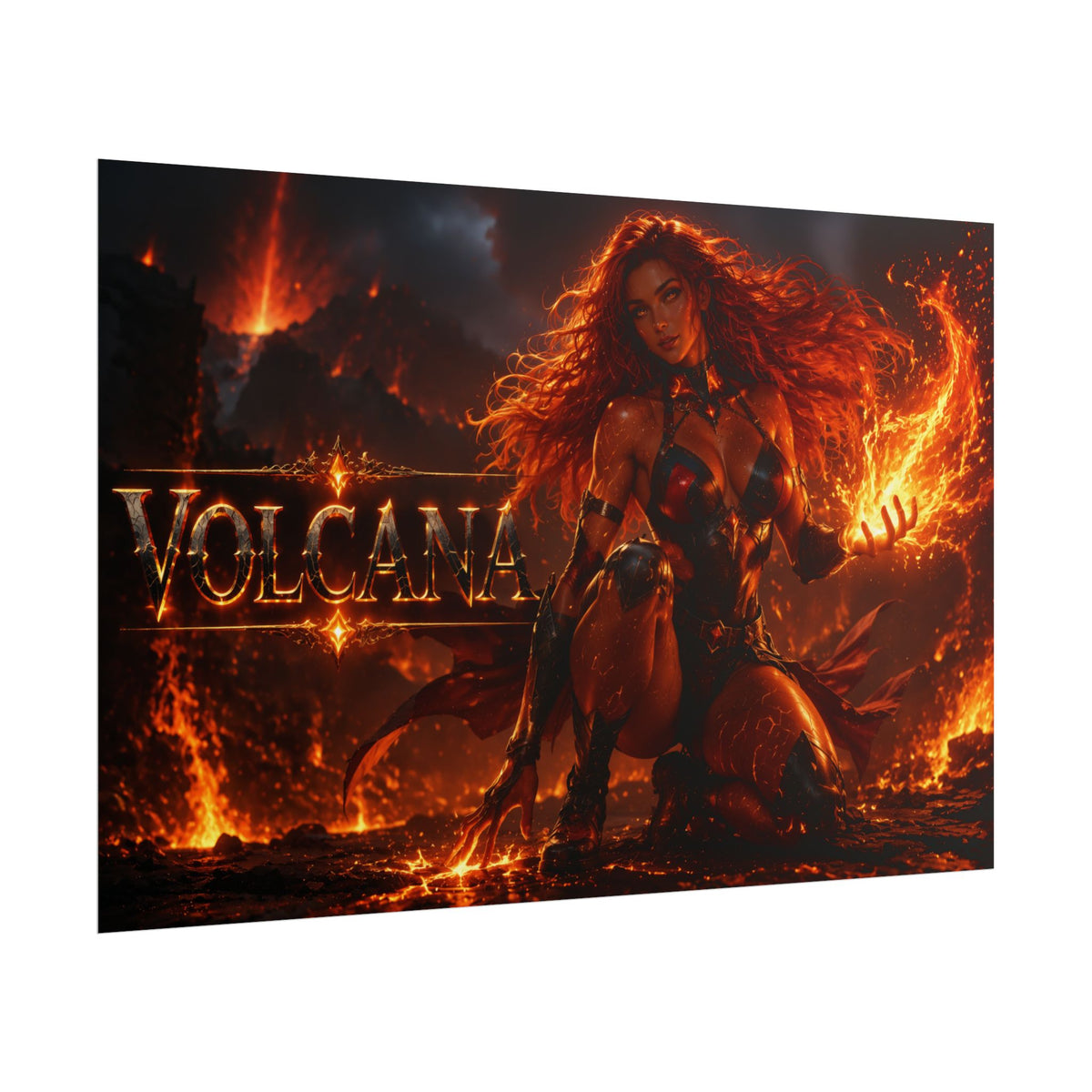 Collector Room Decor Volcana Comic Poster Character Wall Art Gift Print