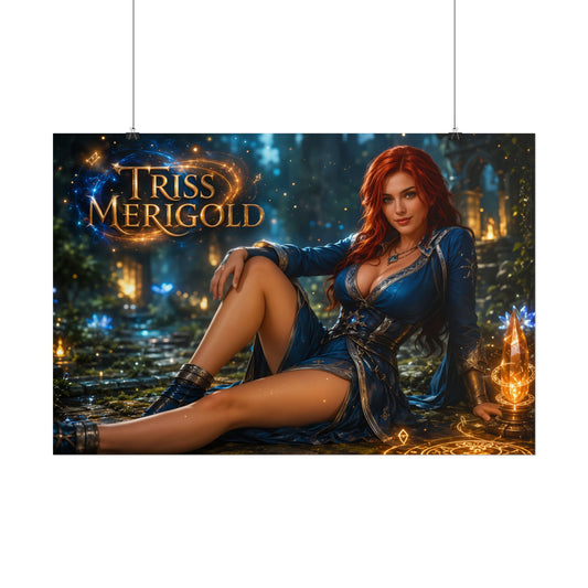 Triss Merigold The Witcher Wall Art Poster Fantasy Bedroom Decor Character Print