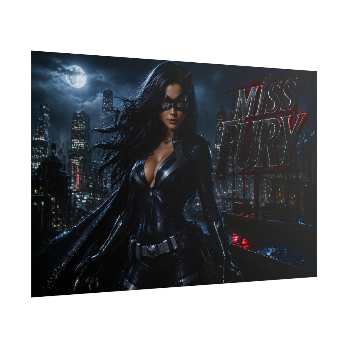 Miss Fury Comic Poster Character Wall Art Collector Room Decor Art Print