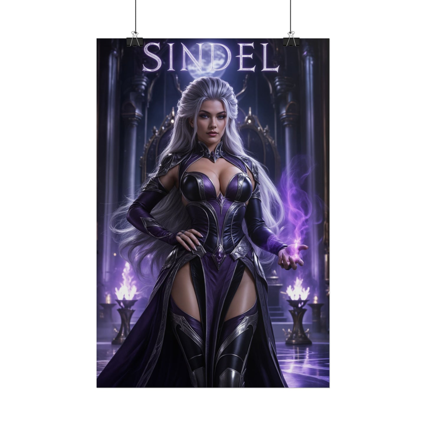 Sindel Mortal Kombat Poster MK Gaming Wall Art Print Decor
