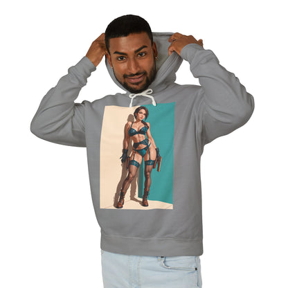 Худі з Ларою Крофт | Худі з іконою ігрового персонажа | Стильний пуловер з Tomb Raiders