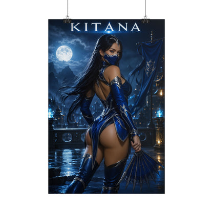 Mortal Kombat Kitana Poster MK Gaming Wall Art Print Decor