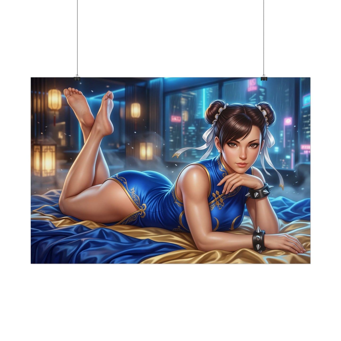 Chun-Li Poster, Street Fighter Wall Art, Gaming Poster, Pin Up Decor