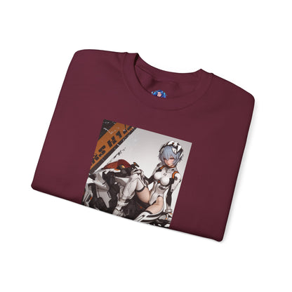 Rei Ayanami Sweatshirt, Evangelion Crewneck, Minimalist Anime Streetwear for Fans