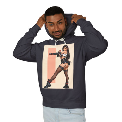 Худі з капюшоном Tifa Lockhart | Худі з фентезійною RPG | Пуловер з аніме-воїном