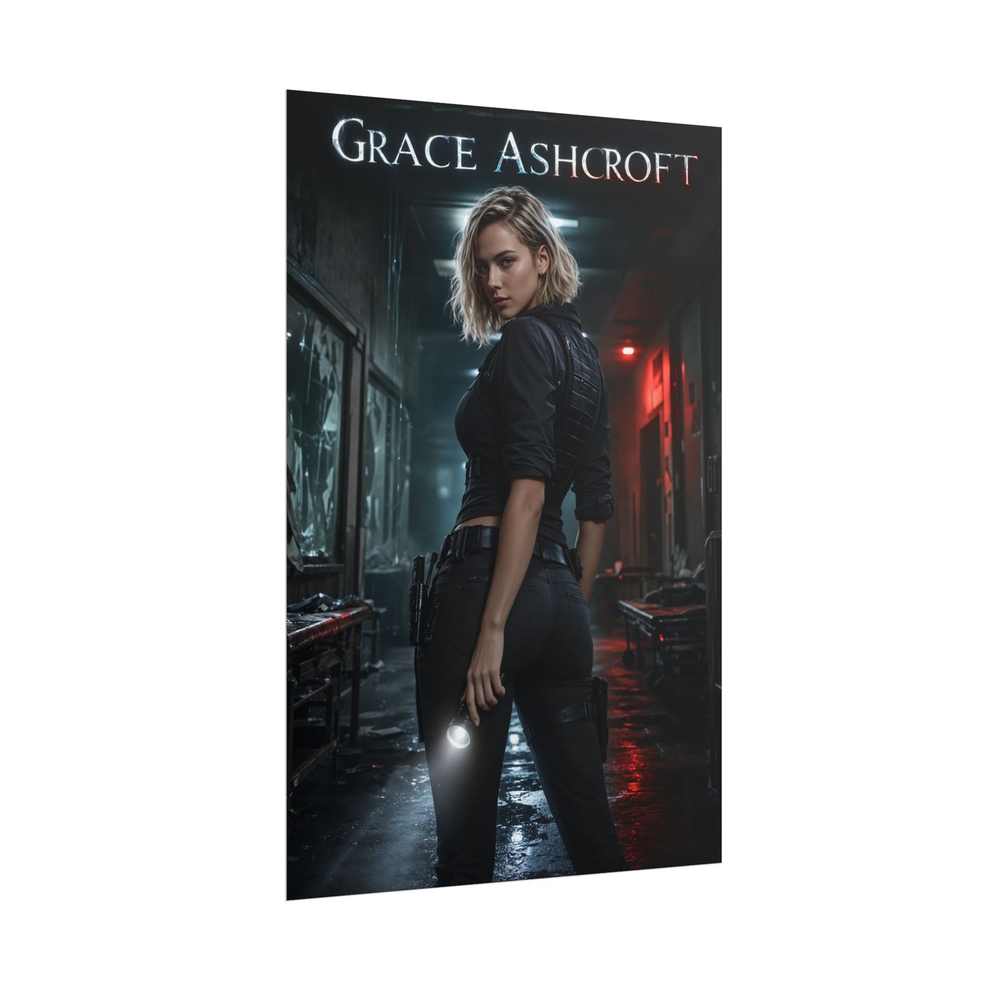 Grace Ashcroft Poster, Survival Horror Wall Art, Gaming Print Decor
