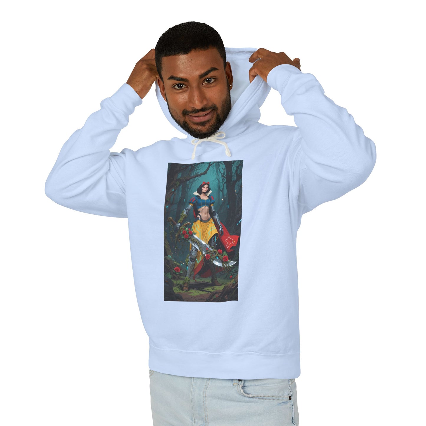 Cyber Snow White Hoodie | Futuristic Princess Hoodie | Anime Sci-Fi Pullover