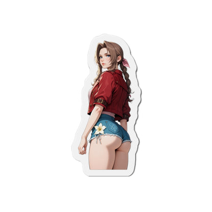 Aerith Magnet – FF7 Anime Girl Fridge Magnet, Cute Flower Girl Decor