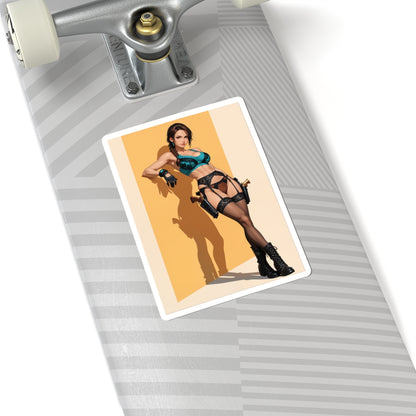 Наклейка Лара Крофт – вінілова наклейка Розкрадачка гробниць для ноутбуків, журналів та спорядження