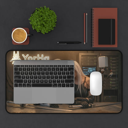 2B and A2 Gaming Mouse Pad, Nier Automata Desk Mat, Anime Android Girl Setup