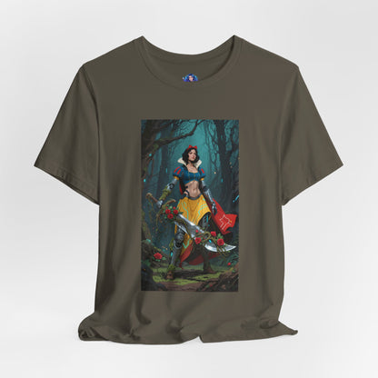 Cyber Snow White T-Shirt | Futuristic Fairy Tale Tee for Gamers & Anime Fans