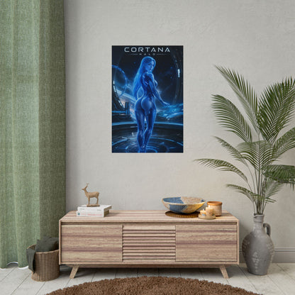 Cortana Halo Poster, Sci Fi Wall Art, Gaming Print, Gamer Decor