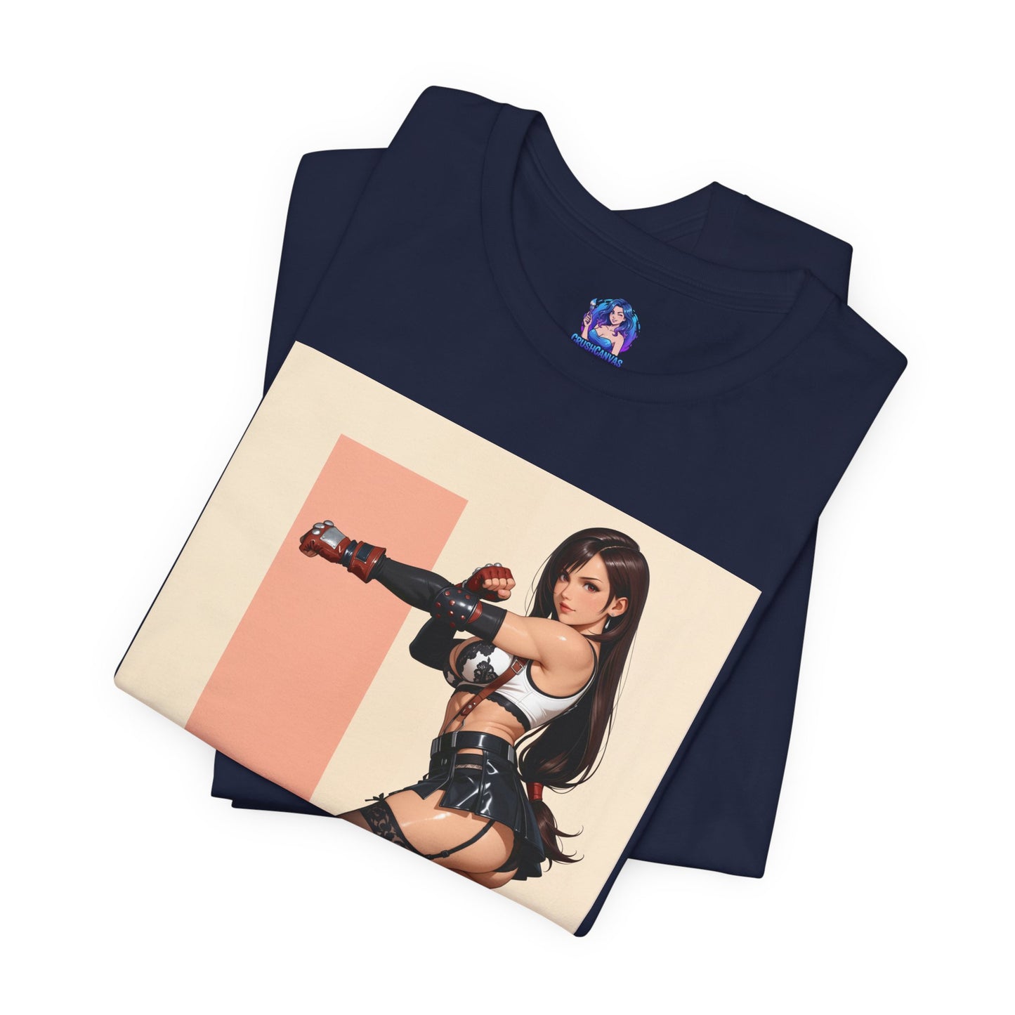 Tifa Lockhart Grafik-T-Shirt | Final Fantasy VII T-Shirt für Otaku- und Gamer-Fans | Sexy Heldinnen-Shirt