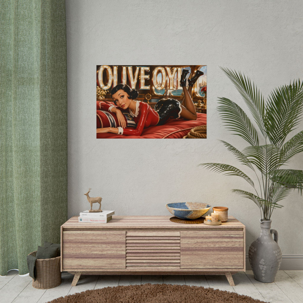 Retro Wall Art Olive Oyl Popeye Poster Character Room Decor Art Print