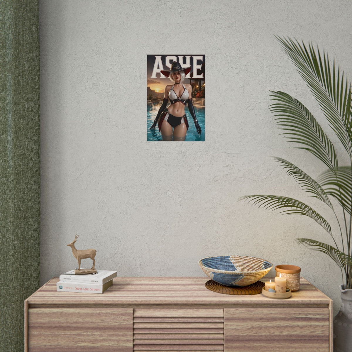Ashe Overwatch Gaming Poster Wall Art Gamer Room Decor Collectible Print