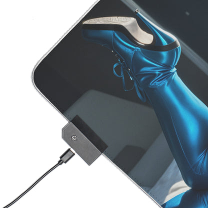 Килимок для столу Samus Aran – світлодіодний RGB-підсвітлювальний килимок, ігровий декор із зображенням дівчини-аніме Вайфу у науково-фантастичному стилі