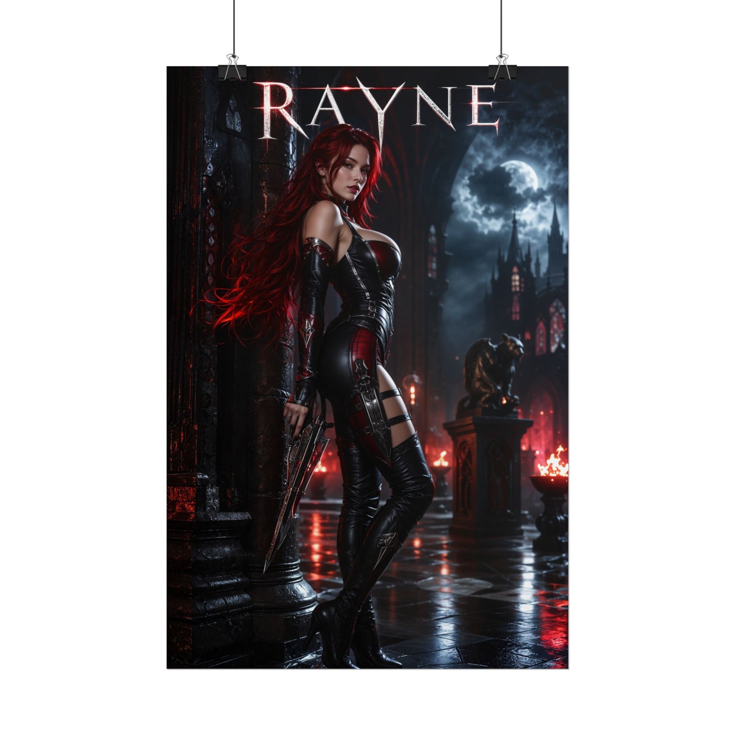 Rayne BloodRayne Poster Vampire Gaming Wall Art Print Decor