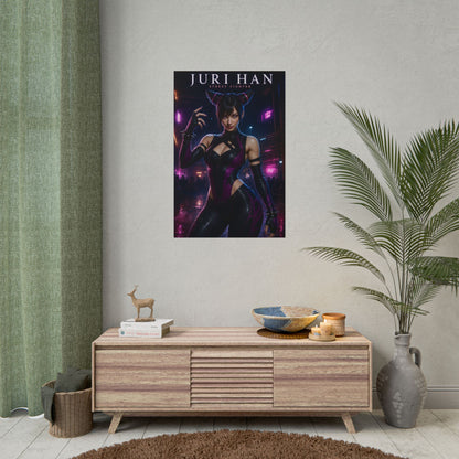 Juri Han Poster, Street Fighter Wall Art, Gaming Poster, Gamer Decor