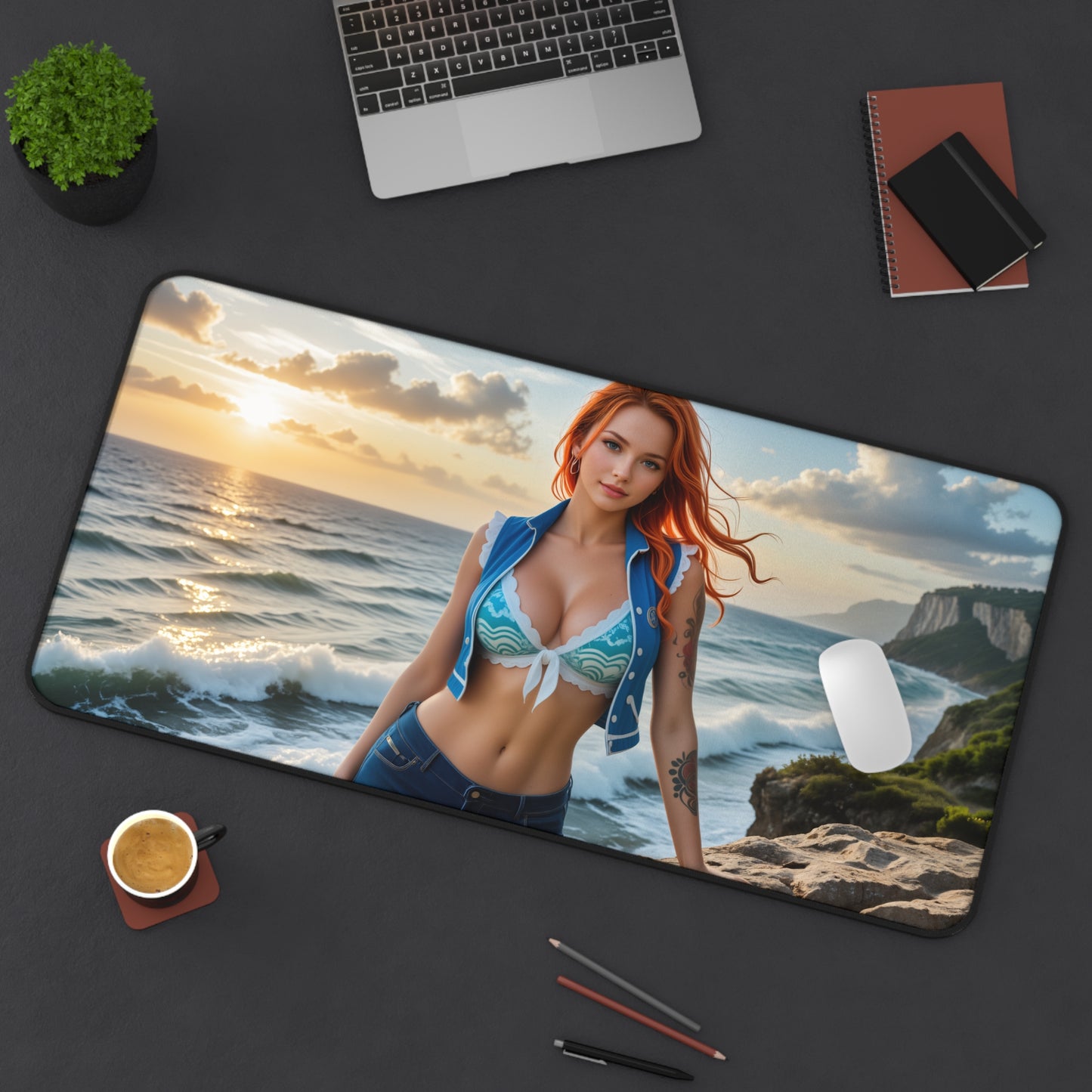 Nami Gaming-Mauspad, One Piece Schreibtischunterlage, Anime Navigator Girl Setup