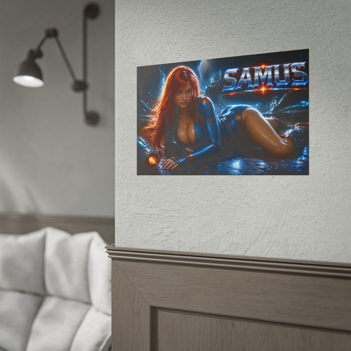 Samus Aran Gaming Poster Wall Art Gamer Room Decor Collectible Print
