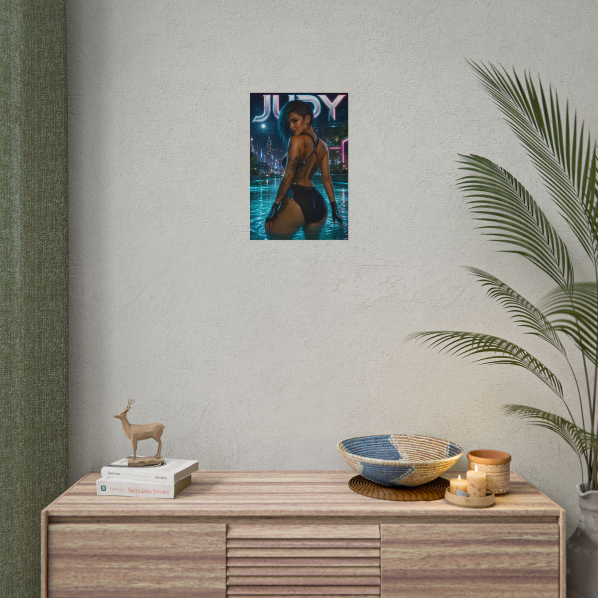 Judy Alvarez Cyberpunk Gaming Poster Wall Art Gamer Room Decor Collectible Print