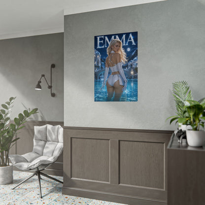 Comic Wall Art Emma Frost Poster Heroine Room Decor Collectible Character Print
