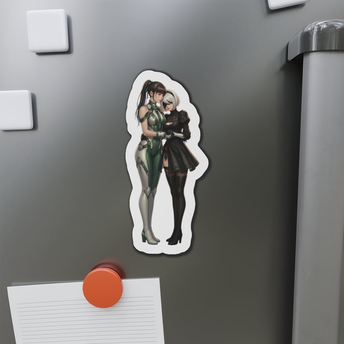Eve &amp; 2B Magnet – Stellar Blade x Nier Automata Kühlschrankmagnet, Anime-Duo-Dekoration