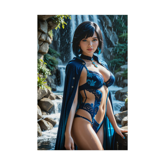 Yelan Poster – Genshin Impact Anime Wandkunstdruck, Fantasy Deko