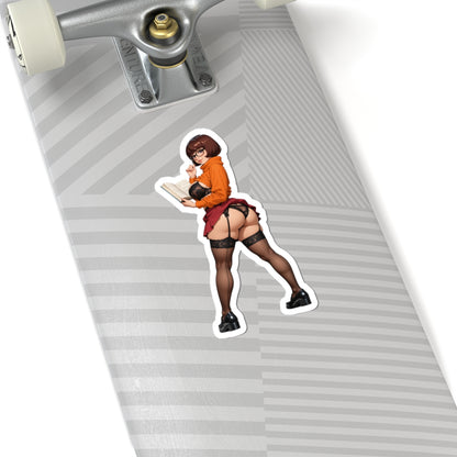 Наклейка Velma – вінілова наклейка розгадувача таємниць для ноутбуків, журналів та спорядження