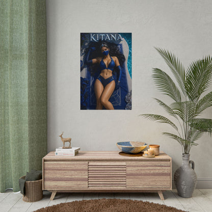 Gaming Wall Art Kitana Mortal Kombat Poster Bedroom Game Room Decor Art Print