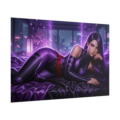 Psylocke Poster, Marvel Wandkunst, Comic-Kunstdruck, Gamer Deko