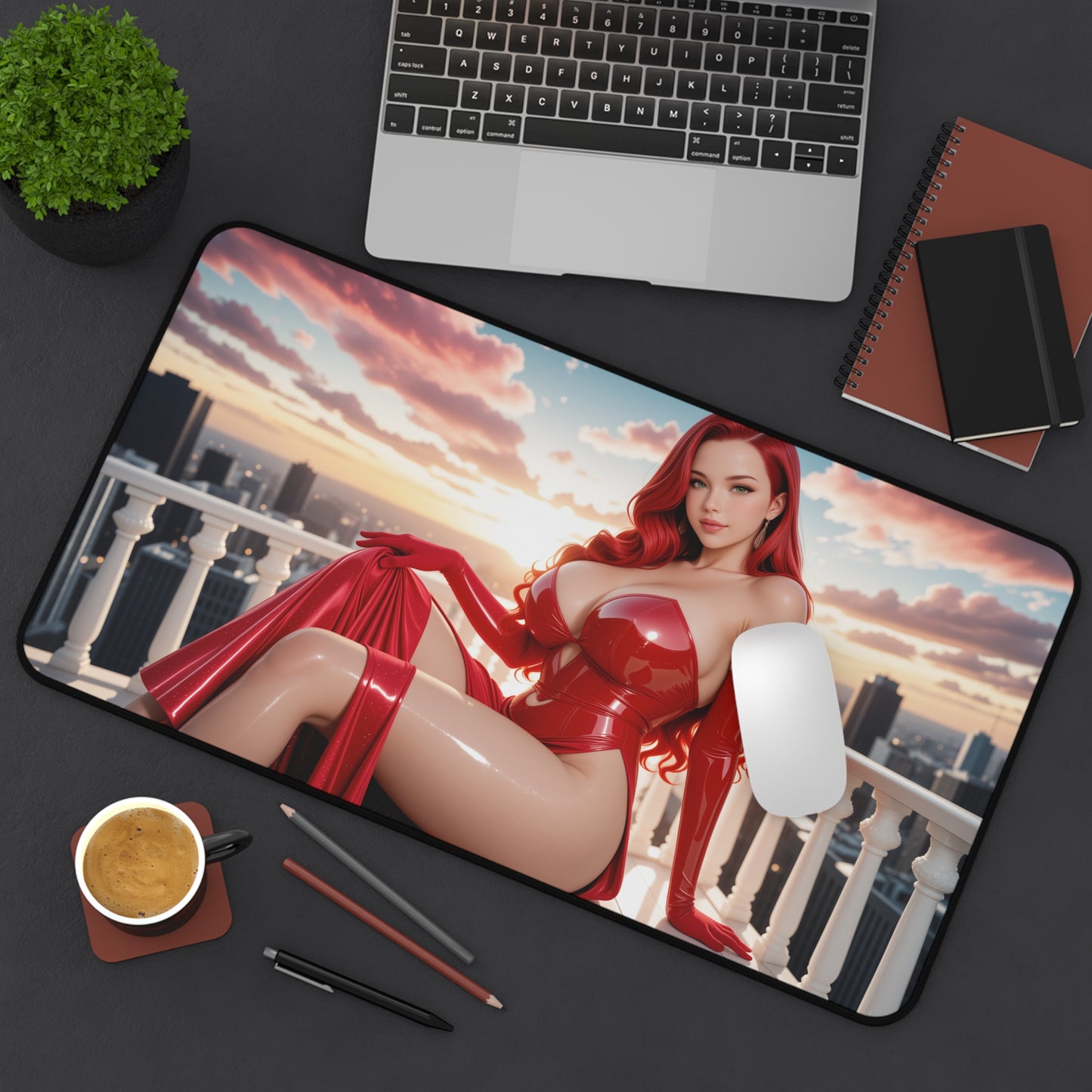 Jessica Rabbit Schreibtischunterlage, Mauspad mit Cartoon-Heldin, Schreibtischdeko im Anime-Stil