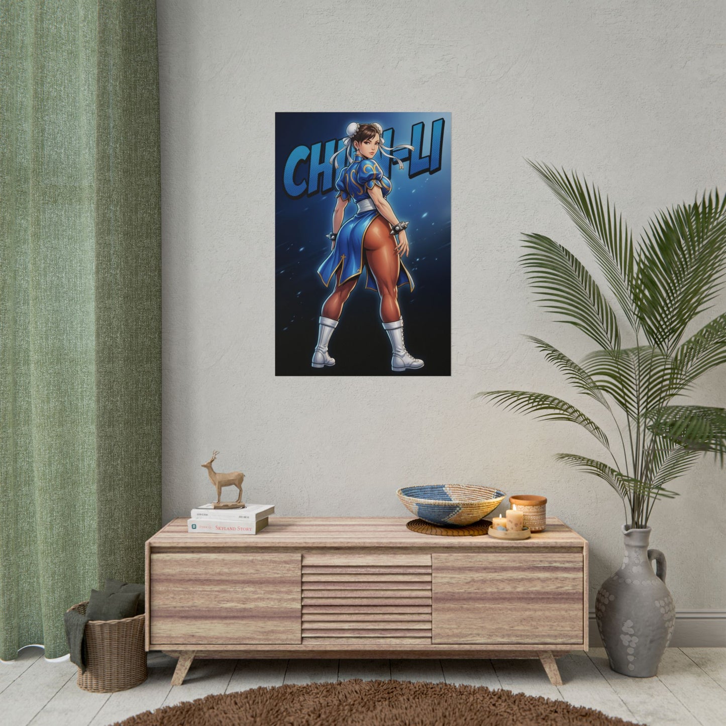 Chun Li Street Fighter Poster, Street Fighter Wall Art Print, Fighting Game Girl Decor, Gamer Room Wall Art, Gift