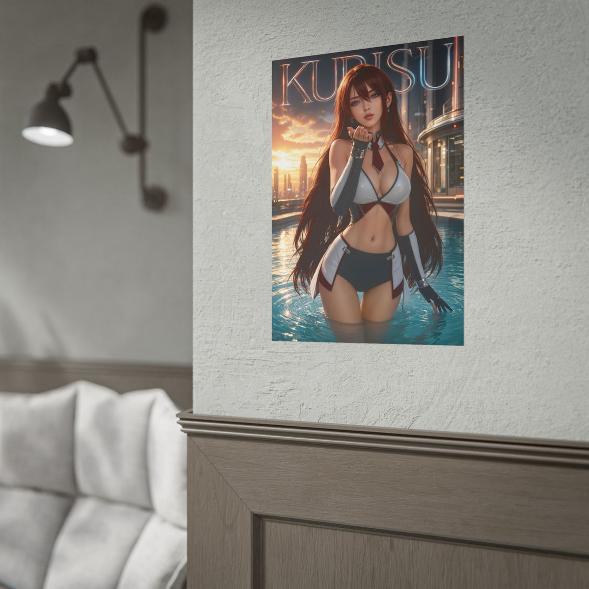 Kurisu Makise Steins Gate Poster Anime Wall Art Manga Style Bedroom Room Decor