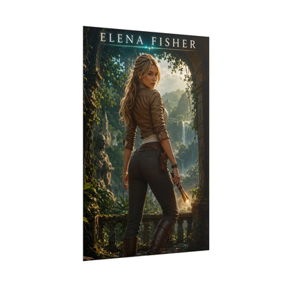 Elena Fisher Uncharted Poster PlayStation Wall Art Print Decor