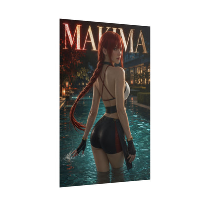 Anime Wall Art Makima Chainsaw Man Poster Otaku Room Decor Collector Gift Print