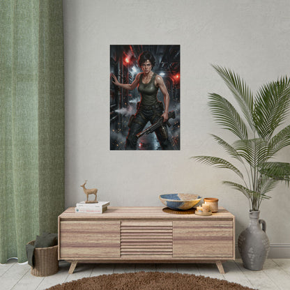 Ellen Ripley Alien Poster Sci Fi Woman Wall Art Space Survivor Print Movie Character Gaming Room Decor Gift