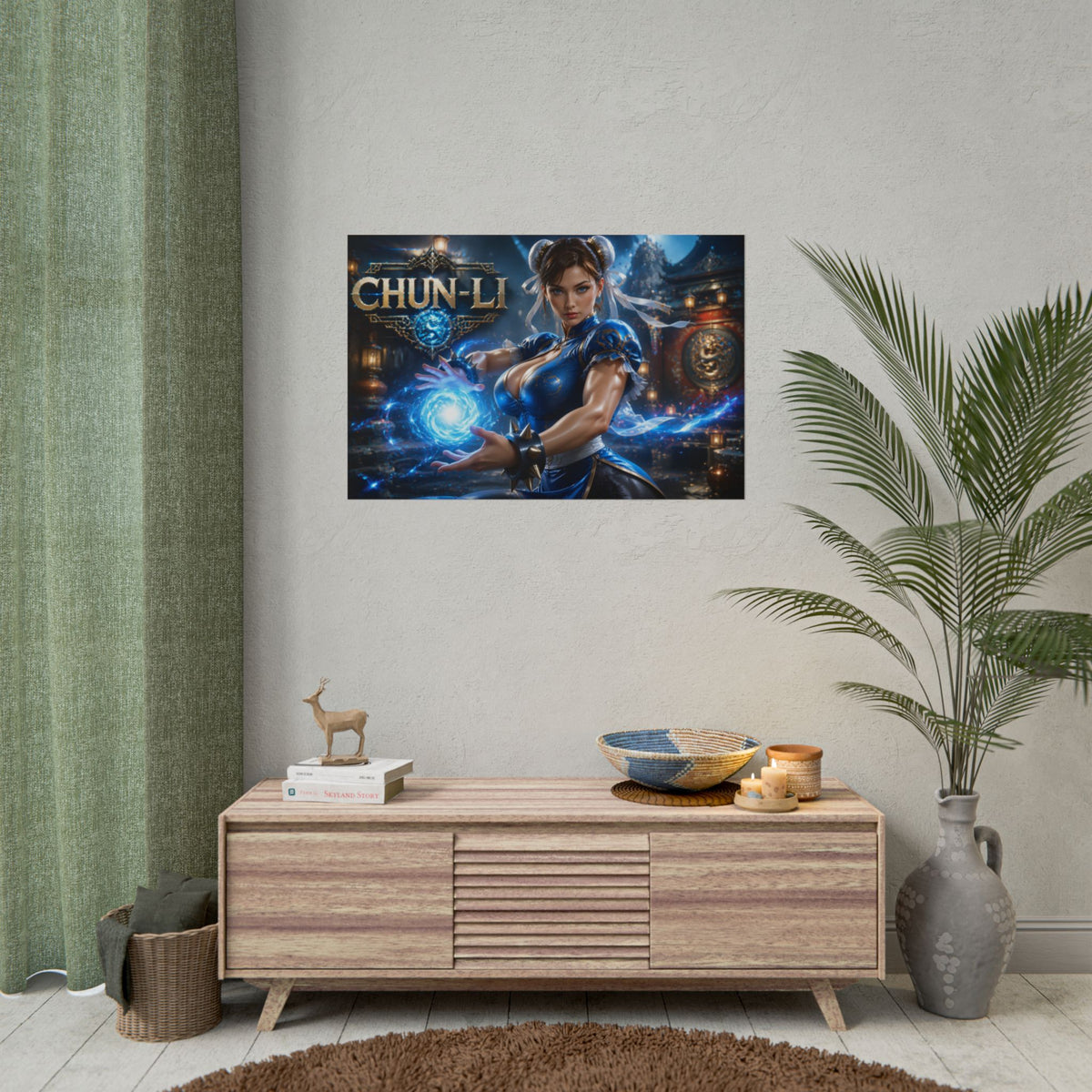 Chun Li Gaming Poster Wall Art Gamer Room Decor Collectible Print