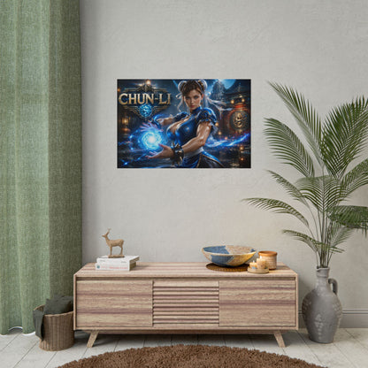 Chun Li Gaming Poster Wall Art Gamer Room Decor Collectible Print