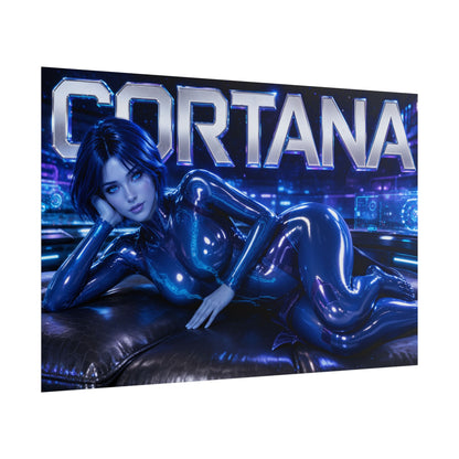 Cortana Character Poster Halo Gamer Room Wall Art Collectible Decor