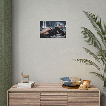 2B Nier Automata Poster, Gaming Wall Art, Sci Fi Anime Print Decor