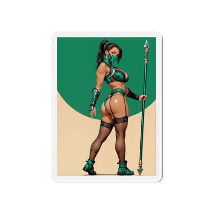 Нефритовий магніт – магніт на холодильник із зображенням дівчини з аніме Mortal Kombat, декор із зображенням бійця ніндзя