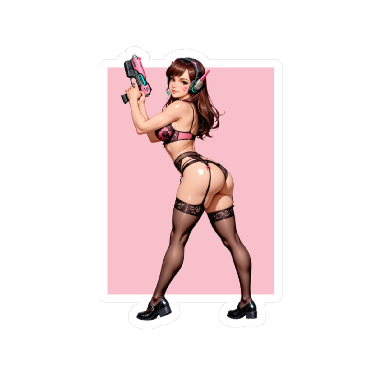 D.Va-Aufkleber – Overwatch-Vinylaufkleber für Laptops, Notizbücher und Innendekoration