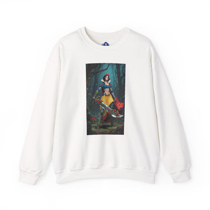 Cyber Snow White Sweatshirt, Futuristic Fairy Tale Crewneck, Stylish Gaming Streetwear for Fans