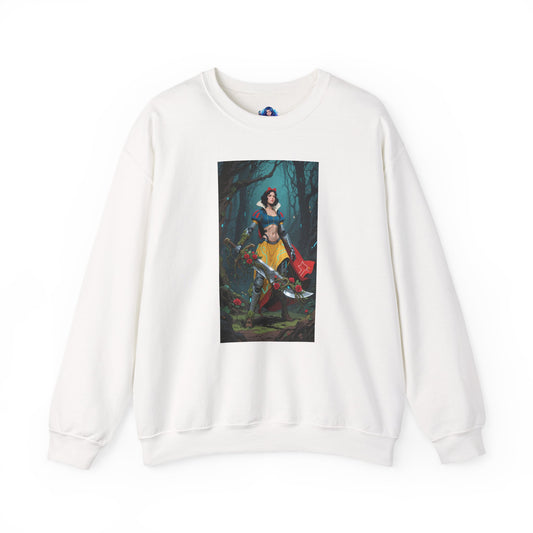 Cyber Snow White Sweatshirt, Futuristic Fairy Tale Crewneck, Stylish Gaming Streetwear for Fans