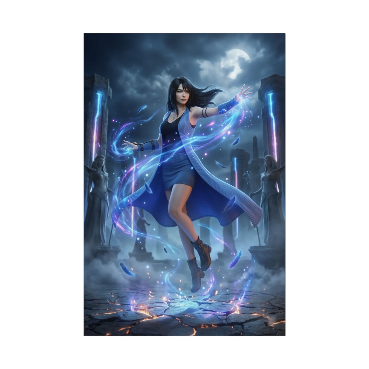 Rinoa Heartilly Poster – Final Fantasy Wall Art Print, Classic JRPG Decor