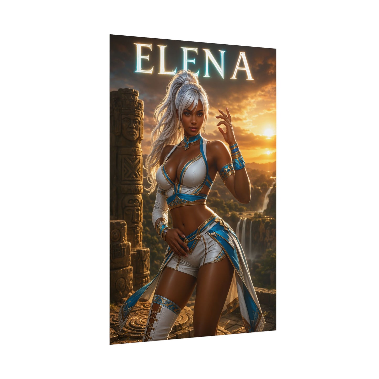 Elena Tekken Poster, Tekken Wall Art, Gaming Print, Fantasy Decor