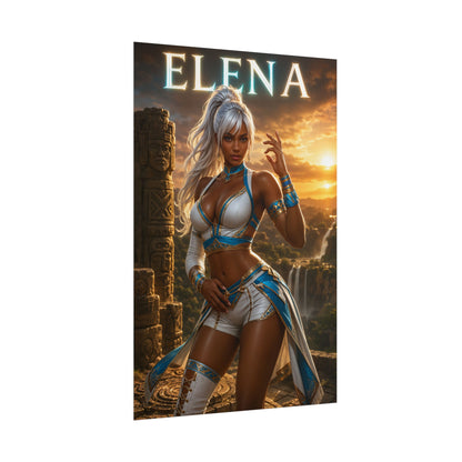Elena Tekken Poster, Tekken Wall Art, Gaming Print, Fantasy Decor