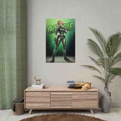 Cassie Cage Poster, Mortal Kombat Wall Art, Combat Girl Print, Action Game Wall Art, Gamer Room Decor, Gift