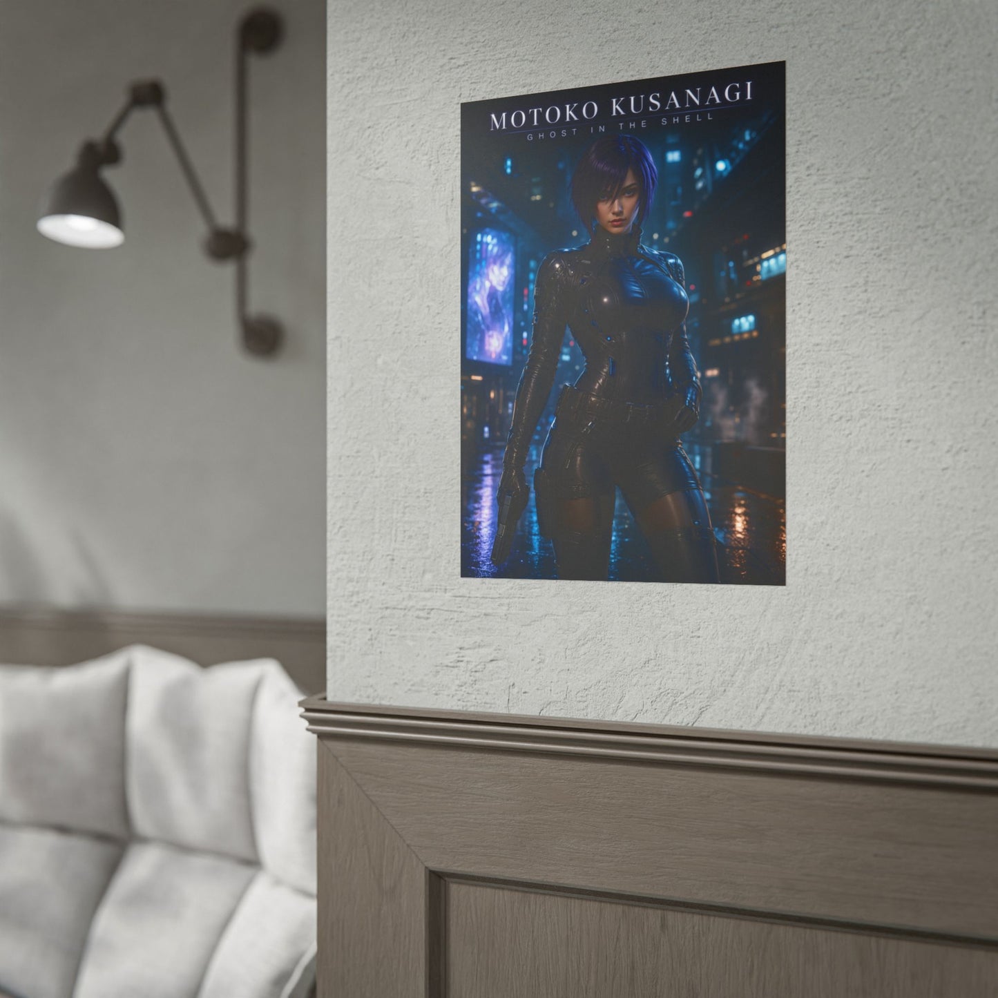 Motoko Kusanagi Poster, Ghost in the Shell Wall Art, Anime Print Decor